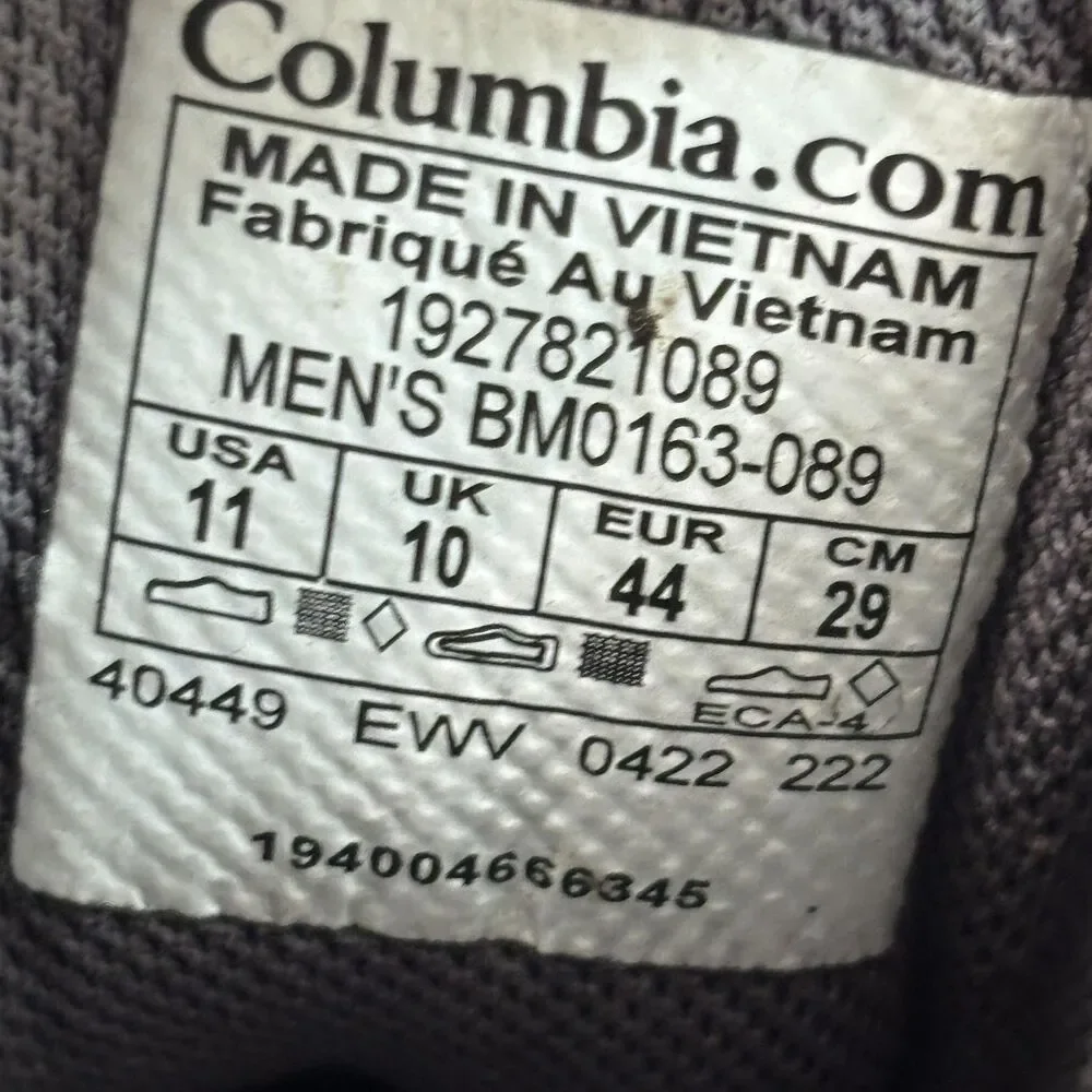 Columbia Flow Centre Hiking Boots Men's 11 Gray Lace Up Ankle Techlite Outdoor